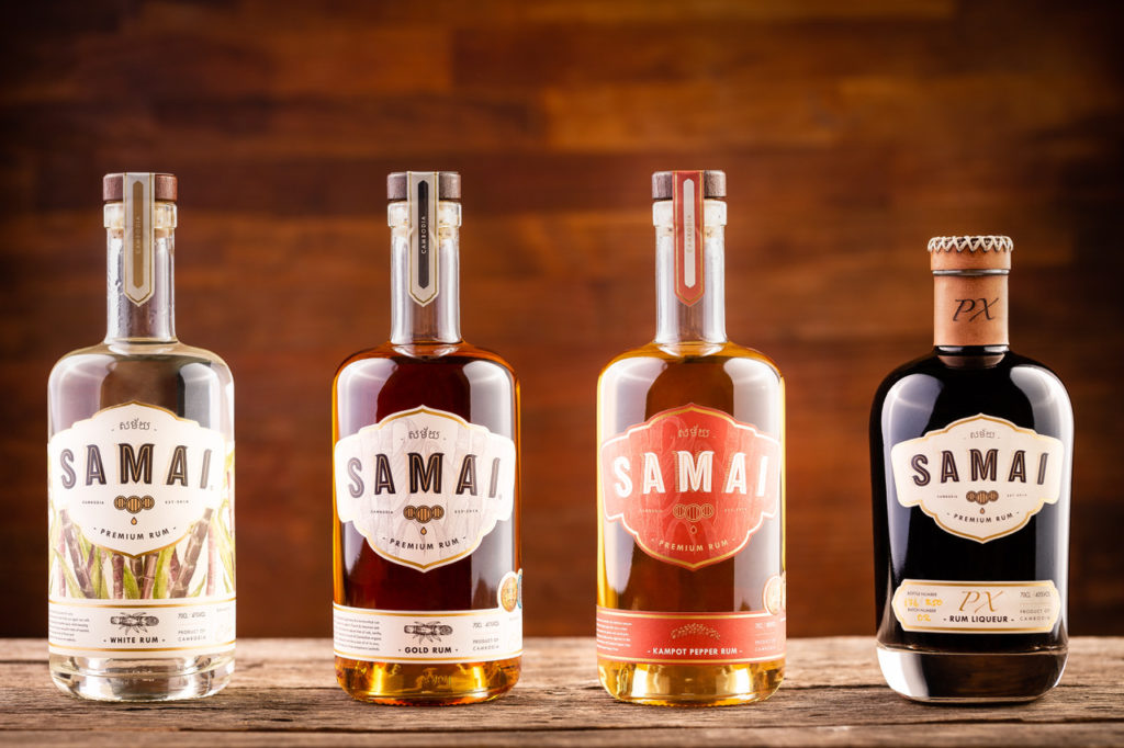 Samai rum bottles