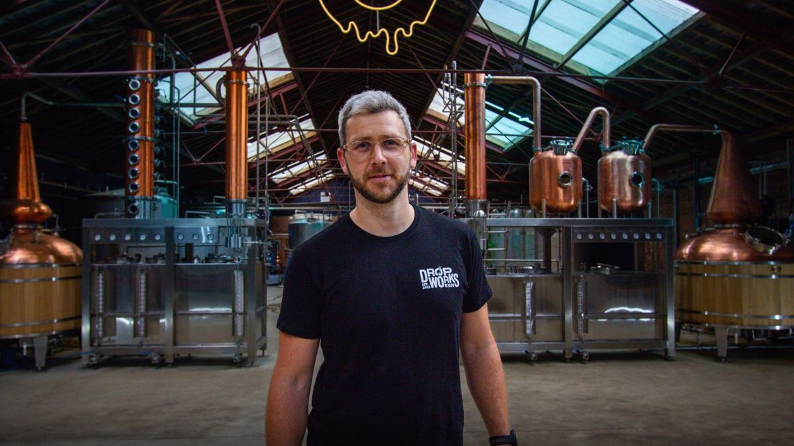 Lewis Hayes promotes British rum from DropWorks Rum Distillery